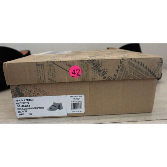 Free People Women's Sz 36 US 6M Black Love Is Everywhere Platform Sandals - Picture 13 of 13